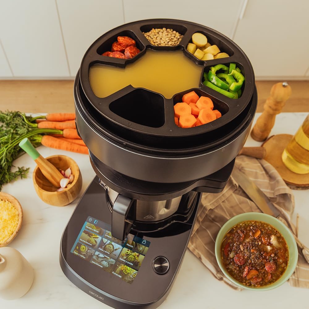 Cecotec Robot de Cuisine Multifonction avec Distributeur d'Aliments Mambo CooKing Victory 1700 W, 45L Fonctions CRC545