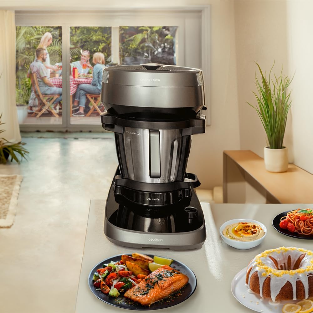 Cecotec Robot de Cuisine Multifonction avec Distributeur d'Aliments Mambo CooKing Victory 1700 W, 45L Fonctions CRC545